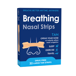 Tiras Nasales Breathe Right, Tiras Nasales Eficaces Anti-Ronquidos para Resfriados, Alergias, Mejora del Sueño con una Mejor Respiración - Product Image 1