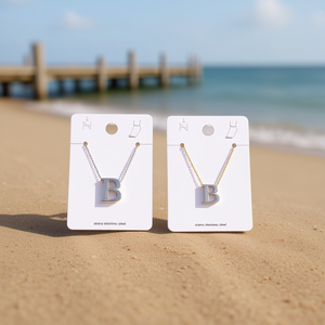 Cavigliera con lettera B in acciaio inossidabile per donna, gioielli alla moda, braccialetto a catena per il piede - Product Image 3