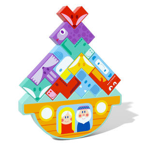 เกมฝึกตรรกะการจัดส่งสินค้าแบบดรอปชิปปิ้งบน Shopify ของเล่นไม้เสริมพัฒนาการเด็กเล็ก บล็อกไม้เสริมสร้างสมดุลสำหรับเด็ก - Product Image 1