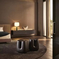 Table d'appoint Voxhome en panneau de fibres à densité moyenne, design italien créatif, meuble domestique irrégulier et original