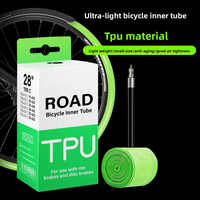 Kit de réparation de chambre à air de vélo en TPU ultra-léger et anti-crevaison avec valve française de haute qualité (45, 65, 85 mm) pour vélos de montagne et de route