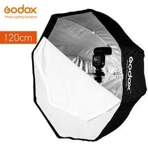 Godox fotoğraf stüdyosu 120cm 47in taşınabilir sekizgen flaş Speedlight Speedlite şemsiye Softbox yumuşak kutu Brolly reflektör