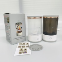 Nettoyeur de Pinceaux de Maquillage Électrique Portable et Automatique USB, Lave-Pinceaux Cosmétiques Rotatif et Sécheur