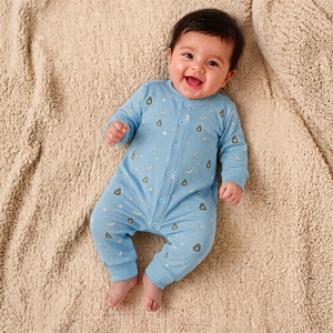 Combinaison pour bébé en coton biologique à imprimé avocat et banane, fermeture à pressions, vêtements de nuit pour nouveau-né - Product Image 1