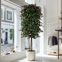 Bonsaï artificiel de figuier de haute qualité pour la décoration intérieure - Plante artificielle en plastique durable pour la décoration de bureau