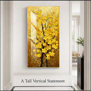Arte Murale Albero Dorato in Ferro e Alluminio, Sfondo Nero, Immagine Naturale per Soggiorno, Ingresso, Hotel, Interni <span class=keywords><strong>di</strong></span> Lusso Art Déco - Product Image 2