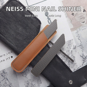 Lima per unghie Neiss Mini Double Straight Zebra in acciaio inossidabile, riutilizzabile, resistente, grana 100, per la cura delle unghie. - Product Image 2