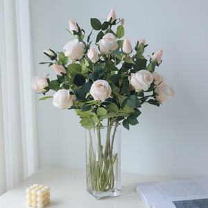 ดอกไม้ประดิษฐ์บัลแกเรีย 2 หัว คุณภาพสูง สำหรับตกแต่งบ้าน ขายส่งจากโรงงาน - Product Image 1