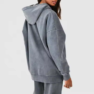 Abbigliamento Athleisure Personalizzato <span class=keywords><strong>per</strong></span> Donne, <span class=keywords><strong>Tuta</strong></span> in Spugna Francese 100% Cotone con Lavaggio Vintage, Completi e Blazer <span class=keywords><strong>da</strong></span> <span class=keywords><strong>Donna</strong></span> (Modello Precedente) - Product Image 4