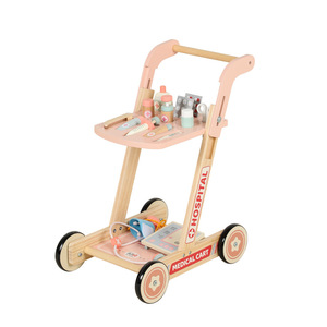 Ensemble de jeu interactif en <span class=keywords><strong>bois</strong></span> pour enfants : Maisonnette, <span class=keywords><strong>chariot</strong></span> d'imitation d'équipement médical, jeu de <span class=keywords><strong>docteur</strong></span> et infirmière pour bébés, pour 4-6 ans - Product Image 5