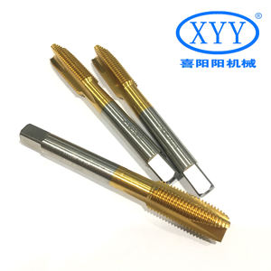 Hesheng 1 jeu de tarauds à filetage manuel HSS avec revêtement titane M3 M4 M5 M6 <span class=keywords><strong>M8</strong></span>, tarauds à filetage à cannelures droites, fraises - Product Image 2