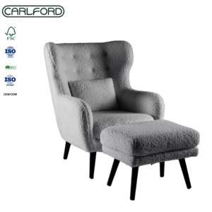 CARLFORD Einzelsofa-Sessel-Set mit Chaiselongue, Wohnzimmer-Ottomane, Fußstütze, Akzentsessel für den Hotelgebrauch, Großhandel mit Wohnmöbeln - Product Image 3