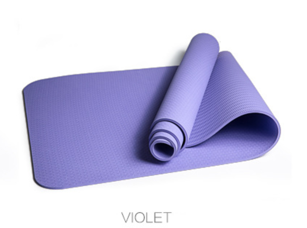 Single color violet yoga mat