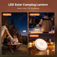 Lanterne solaire de camping 100 LED, rechargeable par USB, guirlande lumineuse solaire, ampoule LED extérieure, lumières féériques pour tentes, jardin