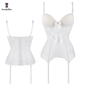 Top a Rete Traforato con Volant, Modellante Plus Size, con Spalline Rimovibili, per Abito da Sposa, Reggiseno Bustier Corsetto Bianco <span class=keywords><strong>XXL</strong></span> da Donna - Product Image 2