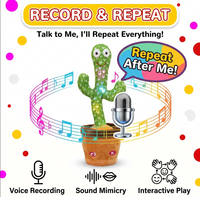 Cactus électronique dansant en peluche en promotion pour bébés, apaise les enfants avec chansons et fonctions d'apprentissage, poupées parlantes et récitantes