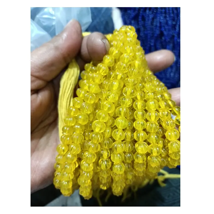 Fabricación de joyas de la mejor calidad Cuentas de cristal de calabaza Producto de Venta caliente del fabricante indio