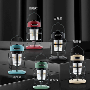 Lámpara Retro, Linterna Portátil para Exteriores, LED USB Recargable, Luz de Camping Blanca Cálida - Product Image 3