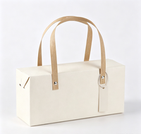 Boîte-cadeau en papier kraft avec poignées en papier, boîte d'emballage portable pour bougie parfumée, cadeau