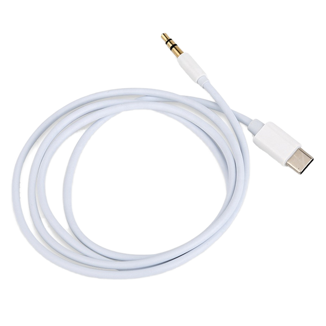 Custom Length USB Type-C to 3.5mm Jack Male-to-Male Auxiliary Cable Digital Audio Adapter for Mobile Phone to Car Speaker