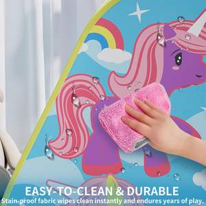 MATERIAL DE PRIMERA CALIDAD Y SEGURO Casa de juegos plegable para interiores y exteriores con diseño de unicornio para niños - Product Image 5