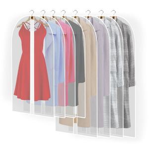 Custom PEVA Hanging <b>Dress</b> Gown Suit Clothes Clear Closet Storage Dustproof <b>Cover</b> Fashionable Zipper Bag Protector for Garments - Product Image 1