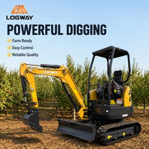 รถขุดขนาดเล็ก EU LOGWAY รุ่น Professional สำหรับทำความสะอาดลานถ่านหิน ขุดร่องดิน พร้อมห้องโดยสารแบบปิด รุ่น Track Pro Mini Excavator - Product Image 1