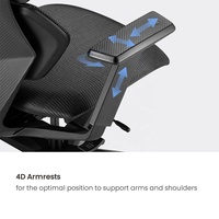 Chaise de jeu confortable en maille CH09-9 avec accoudoirs 4D, dossiers adaptatifs, fauteuil inclinable ergonomique pour ordinateur