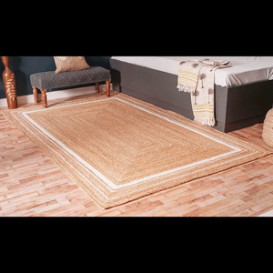 Tapis en jute naturel de conception moderne faite à la main tapis de jute en laine les plus vendus tapis de sol de l'Inde tapis et ensembles de jute en gros - Product Image 4