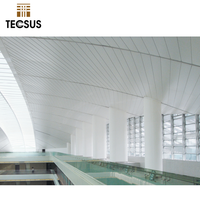 Materiales de Construcción de China, Panel de Techo Falso de Aluminio en Forma de C, Revestimiento Lineal de Aluminio para Techo