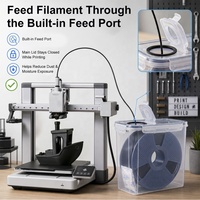 Kit de 8 boîtes de rangement transparentes pour filament avec couvercles à clipser et sachets de protection intérieurs, anti-poussière et anti-humidité pour imprimante 3D