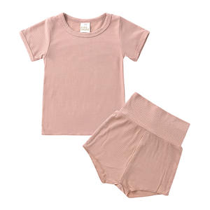 Conjunto de Ropa para Bebé Niña 2022, Conjunto de Verano de Camiseta sin Mangas y Pantalones Cortos Tejidos, Conjunto de Pantalones Cortos para Niñas con Logotipo Personalizado - Product Image 3