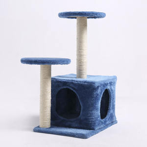 Petit arbre à grimper double en flanelle pour chats Jouet durable en forme de nid pour chats <span class=keywords><strong>Maison</strong></span> pour chats EUR - Product Image 1