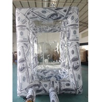 Nouveau style de machine à attraper l'argent gonflable en forme de cube, jeu de capture d'argent, machine à argent volant gonflable pour événement