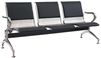 Chaise d'attente publique en gros, banc d'hôpital 3 places en aluminium pour écoles, centres commerciaux, cliniques, aéroports