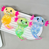 Jouet Squishy Axolotl en Plastique Brillant, Réaliste, à Remontée Lente, Anti-Stress, Unisexe pour Garçons et Filles, Nouveauté Transfrontalière