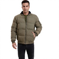 Veste en coton pour homme, col baseball, hiver 2026, capuche amovible, épaisse, imperméable, motif uni, manches longues, en stock