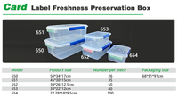 Boîte de conservation alimentaire en plastique transparent avec couvercle hermétique, récipient de préparation pour restaurant, pour réfrigérateur, organisation de la cuisine