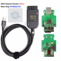 Herramienta de Diagnóstico Automotriz V25.3 HEX V2 VAG VCDS ATMEGA162 FT232 Escáner de Coche OBD2 HEX VII para Volkswagen Audi VW