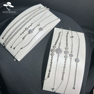 Premium 925 Sterling Silver 1CT Moissanite Women's <strong>Bracelet</strong> Fashionable Ladies' <strong>Bangles</strong> - Product Image 4