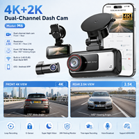 Caméra de tableau de bord mini 4K+2K ADAS/BSD 2 canaux 5G WIFI IPS double objectif vision nocturne enregistrement en boucle avant/arrière garantie 1 an