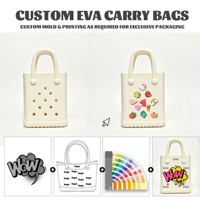 Sac à main pliable léger et imperméable en EVA, résistant aux taches, avec maille, pour bureau, à deux sangles, fermeture ouverte, portable, mini 19L