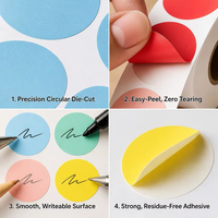 Rouleau d'étiquettes thermiques colorées de 50 mm, imperméables et thermosensibles, rose, bleu ciel, vert clair, 2 pouces, pour impression thermique directe