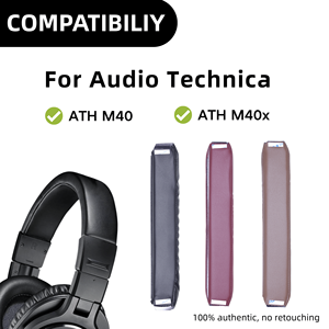 Almohadilla de Repuesto para Auriculares <span class=keywords><strong>Audio</strong></span> <span class=keywords><strong>Technica</strong></span> ATH M40/<span class=keywords><strong>M40X</strong></span>, Material de Cuero Sintético CORBORS, Instalación Portátil, Molde Privado - Product Image 2