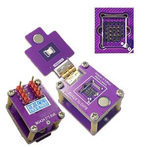 BGA24 Read-Write Socket Chip Burning Test Car Adapter 5X5 Ball Flip Probe IC Socket - Product Image 3