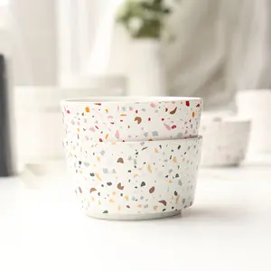 Bulk wholesale cheap noodle soup fruit salad restaurant ceramic bowl set for hotel