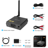 Receptor Bluetooth 5.1 de Alta Resolución Lavaudio con 7 Modos de Ecualización, Decodificador de Audio HiFi DAC, Adaptador de Audio Inalámbrico, Amplificador para Altavoces