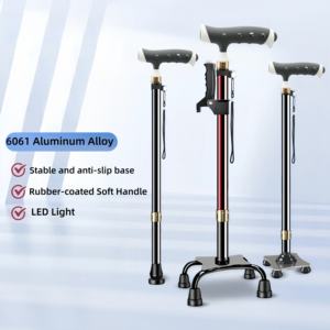 ノルディック折りたたみ老人ウォーキング杖高級アクリルファンシー調節可能自己防衛アクセサリー高齢者ウォーキングスティック - Product Image 6