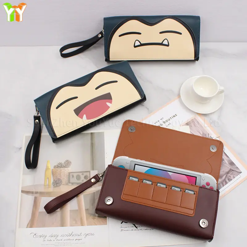 Cute PU Leather Game Card Host Storage Bag Travel Carry Protection Pouch Case Cover For Nintendo Switch Gamer Accessories