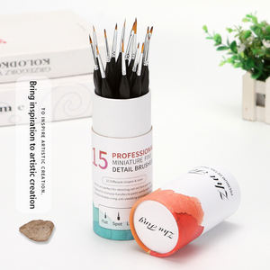 Pinceau à <span class=keywords><strong>ligne</strong></span> triangulaire 15 en 1, double couleur, manche en bois, poils en nylon, pour dessin et nail art multifonctionnel - Product Image 1